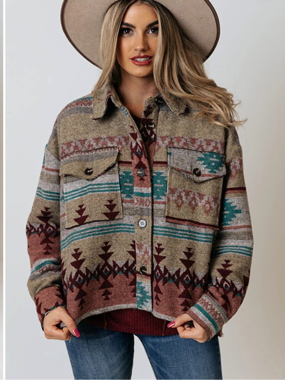 La Miel Writer’s Retreat Jacket in Sangria Sz L